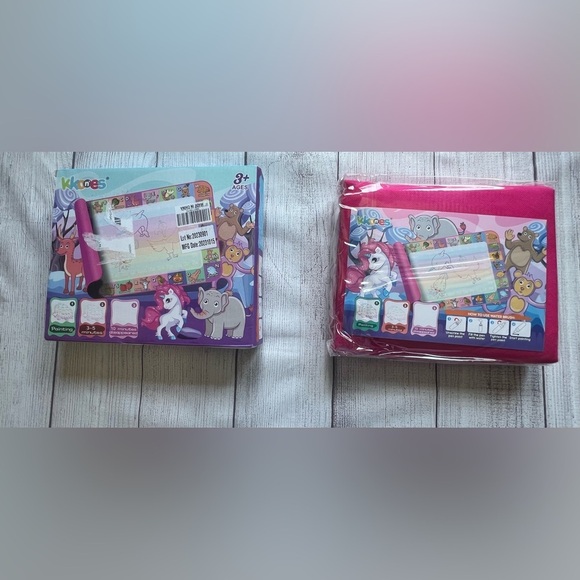 NWOT KKones Water Doodle Mat Set | Magic Drawing Pad 35”x24” w/ Pens & Stencils - Picture 2 of 7